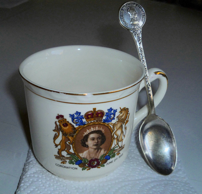 Coronation spoon and cup