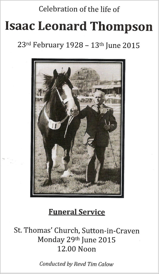 Leonard Thompson funeral