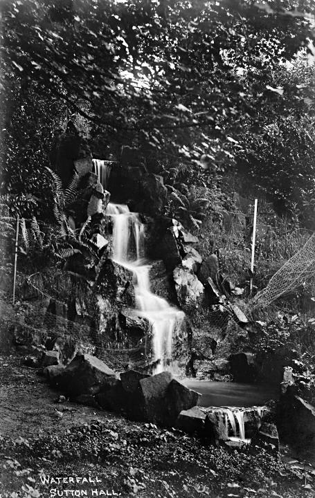 Waterfall, Sutton Hall c1913.