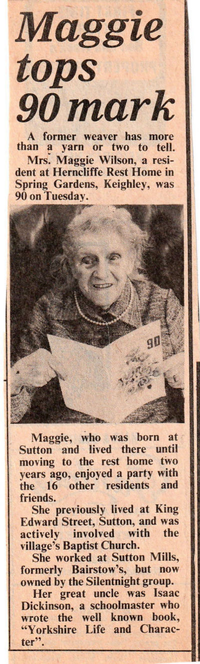 Maggie Wilson 90th